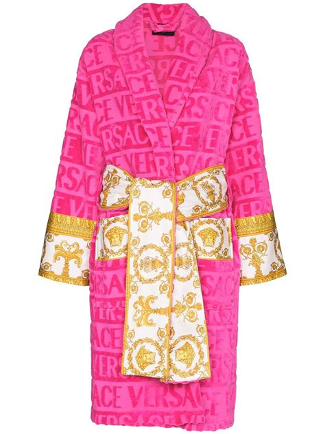 versace bubble gum robe|Versace bath robes.